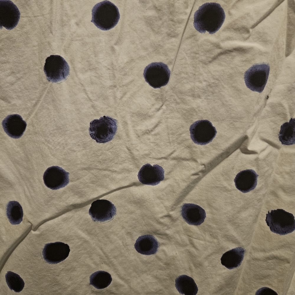Mens H&M Polka Dot Button Up Shirt in Navy/White Size Medium - Picture 5 of 5